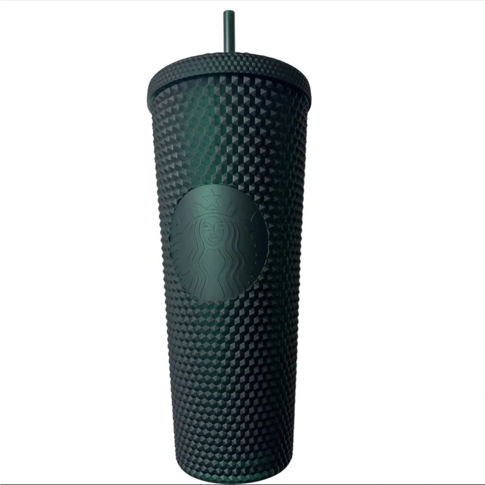 24 oz (Venti) Starbucks Matte Dark Green Studded Cold Cup NWT